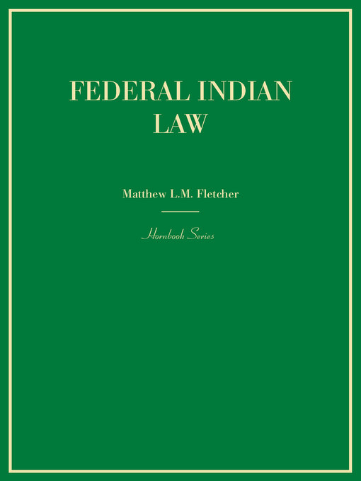 Title details for Federal Indian Law by Matthew Fletcher - Wait list